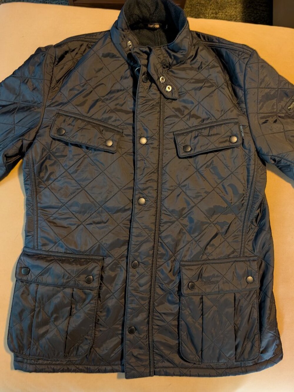 Barbour International Ariel Polarquilt Quilted Jacket - Men's Large - Black